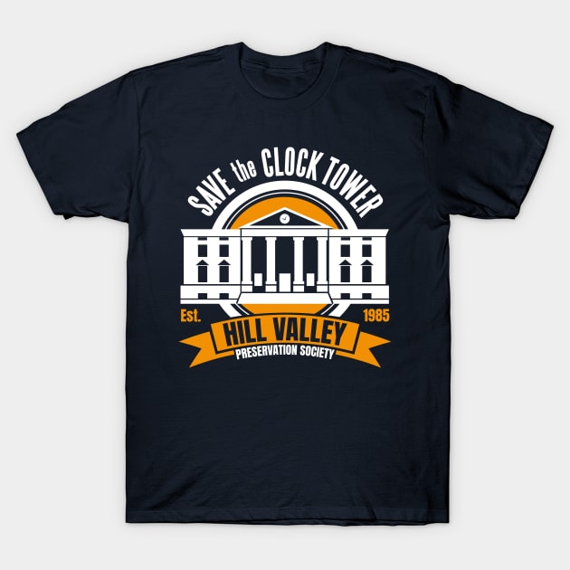 Back to the Future Save the Hill Valley Clock Tower T-Shirt by Meta Cortex